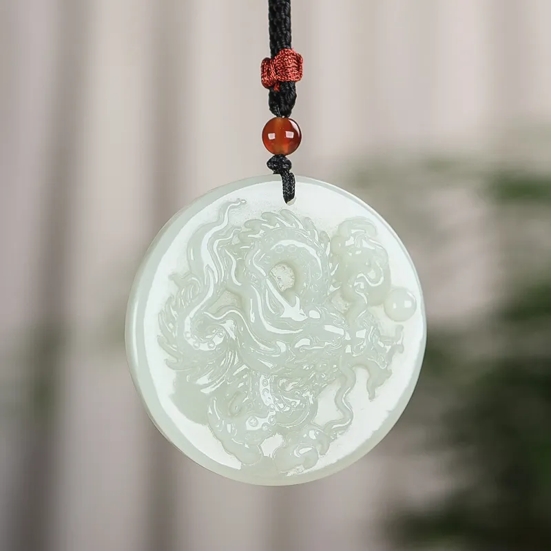Shujie Hetian Jade Necklaces White Jade Unisex-1