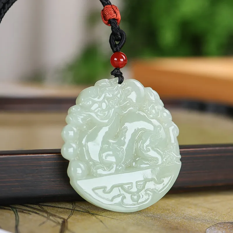 Shujie Hetian Jade White Jade/Pale Greenish White Jade Unisex-3