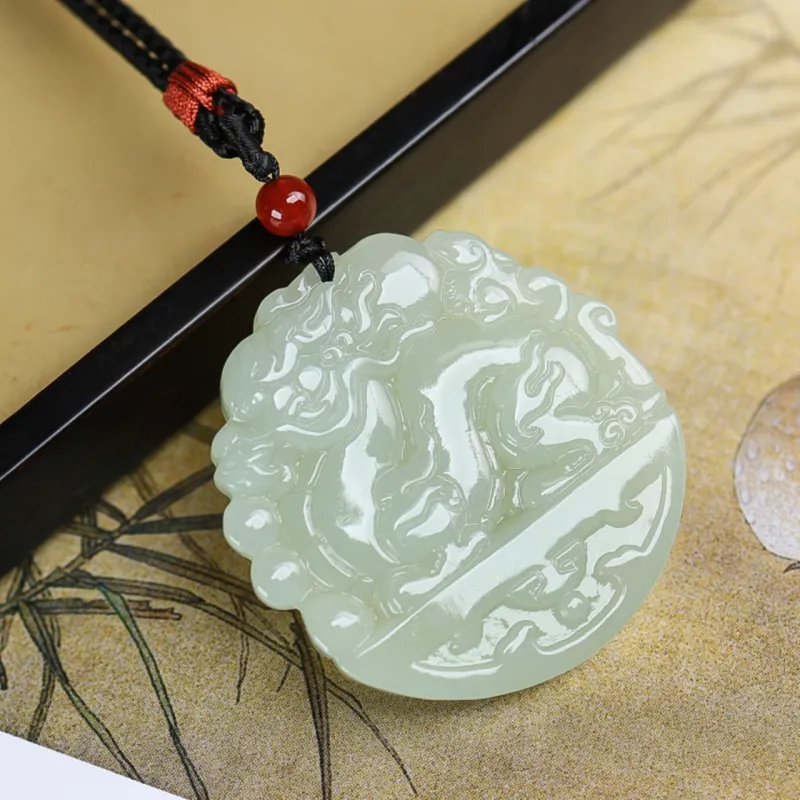Shujie Hetian Jade White Jade/Pale Greenish White Jade Unisex-5