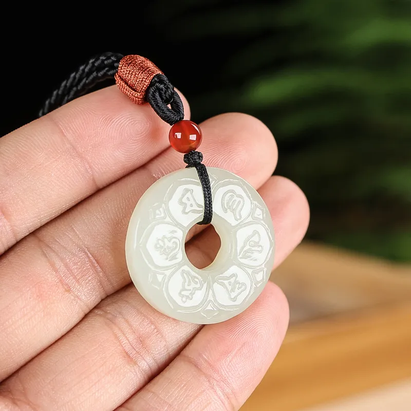 Shujie Hetian Jade Necklaces White Jade Unisex-5