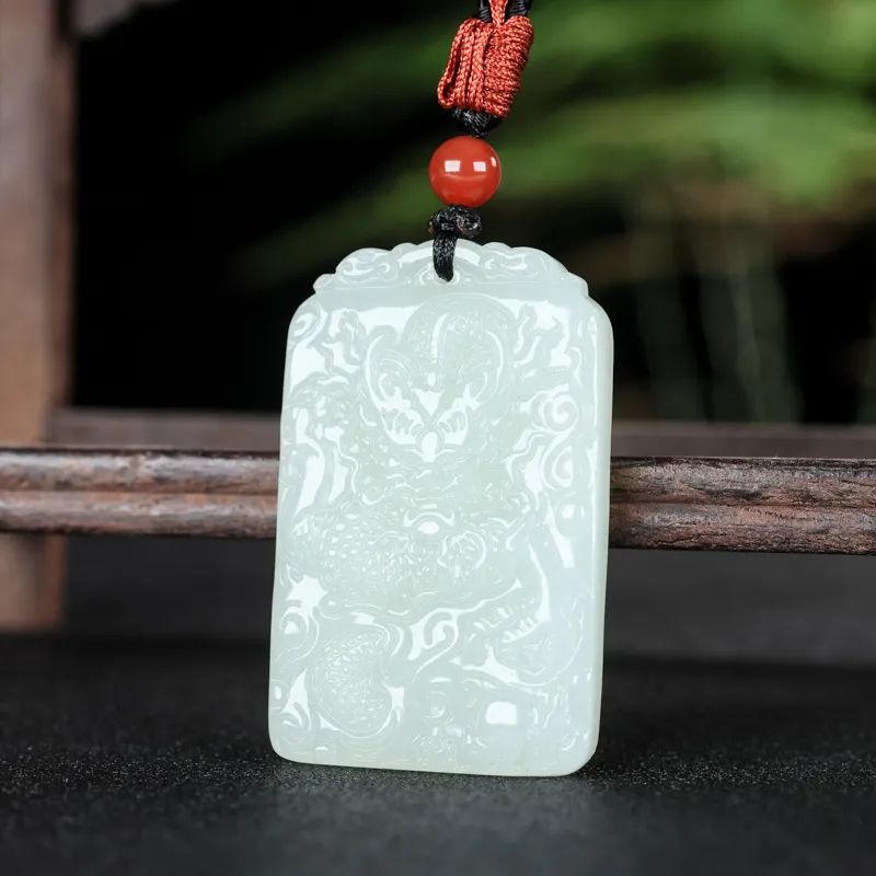 Shujie Hetian Jade White Jade Unisex-3