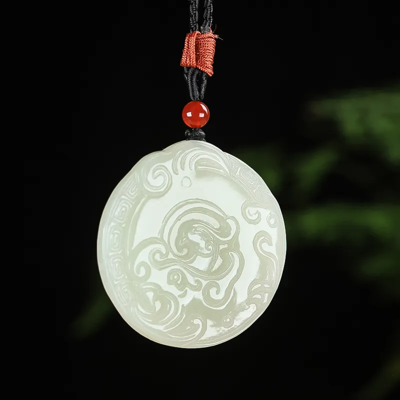 Shujie Hetian Jade Necklaces White Jade Women's-1
