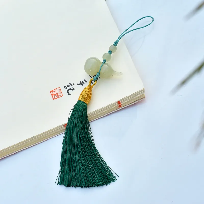 Shujie Hetian Jade Pendants Pale Greenish White Jade Unisex-1