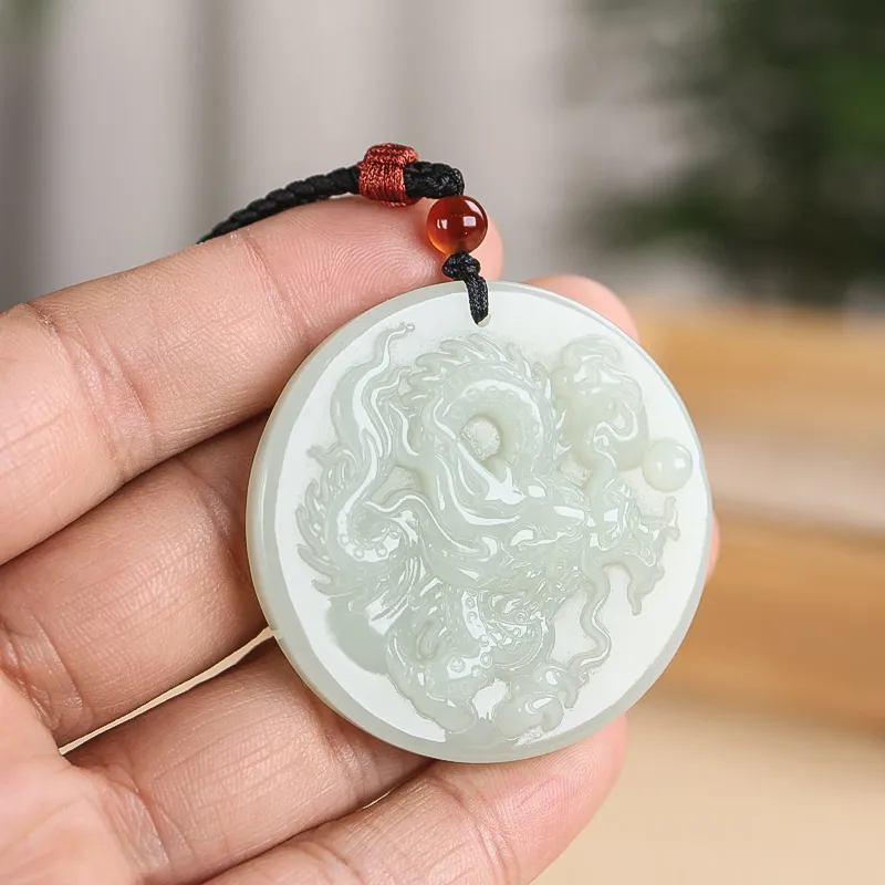 Shujie Hetian Jade Necklaces White Jade Unisex-5