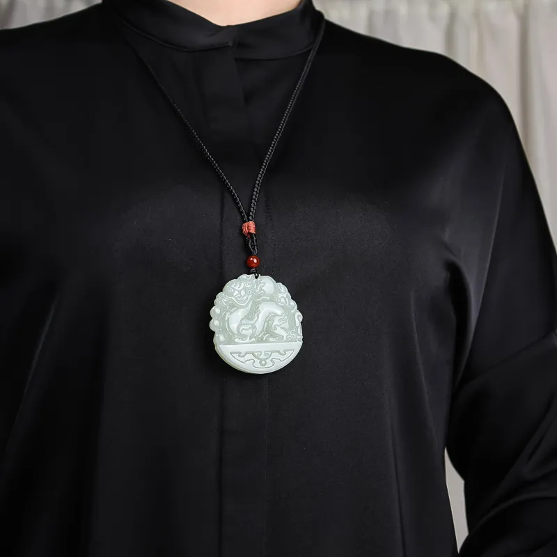 Shujie Hetian Jade White Jade/Pale Greenish White Jade Unisex-7