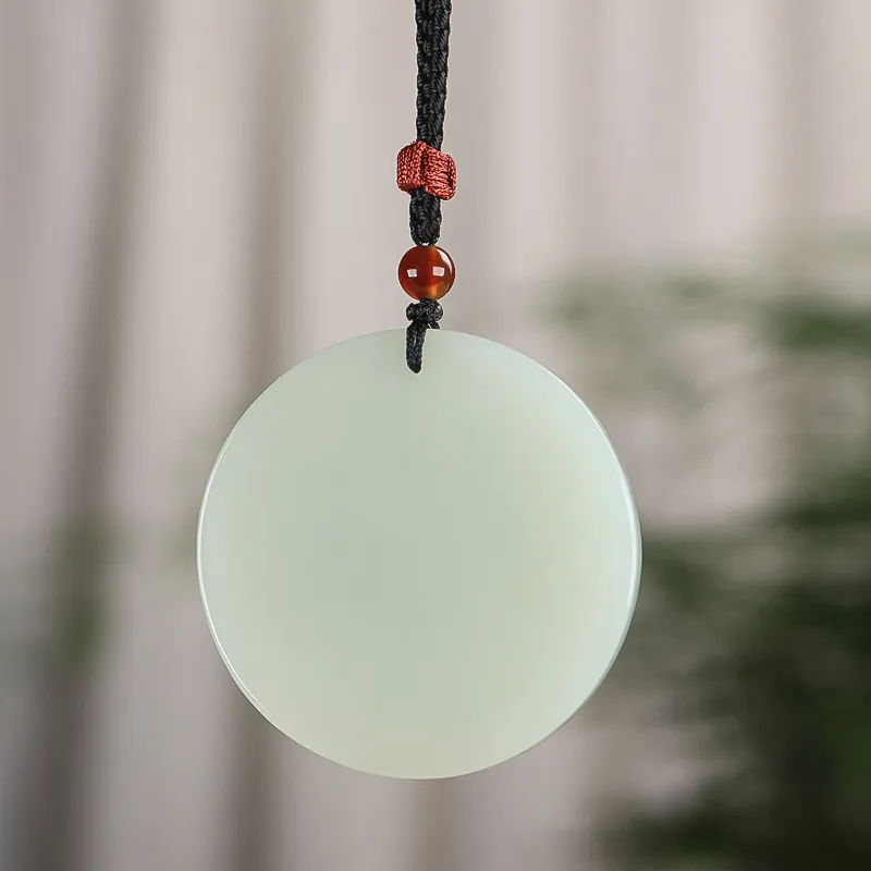 Shujie Hetian Jade Necklaces White Jade Unisex-2