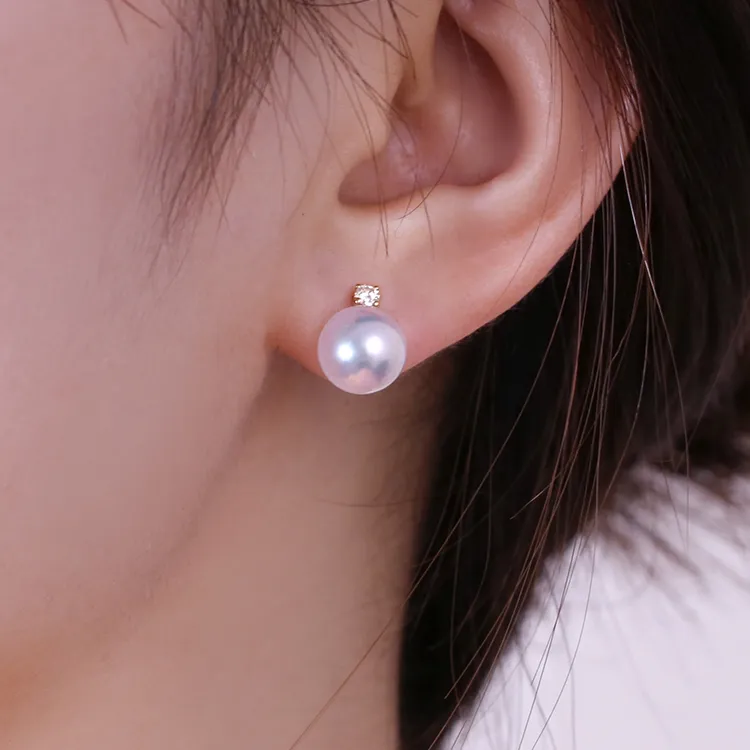 XUANTONGZHUBAO Pearl Stud Earrings Women's-3