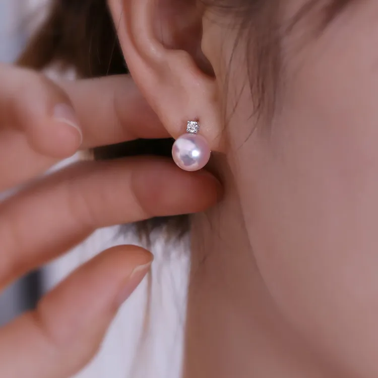 XUANTONGZHUBAO Pearl Stud Earrings Women's-9