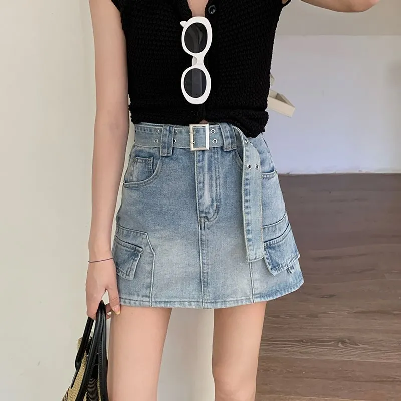 Shuhao Bai Denim Short Skirts Women's-7