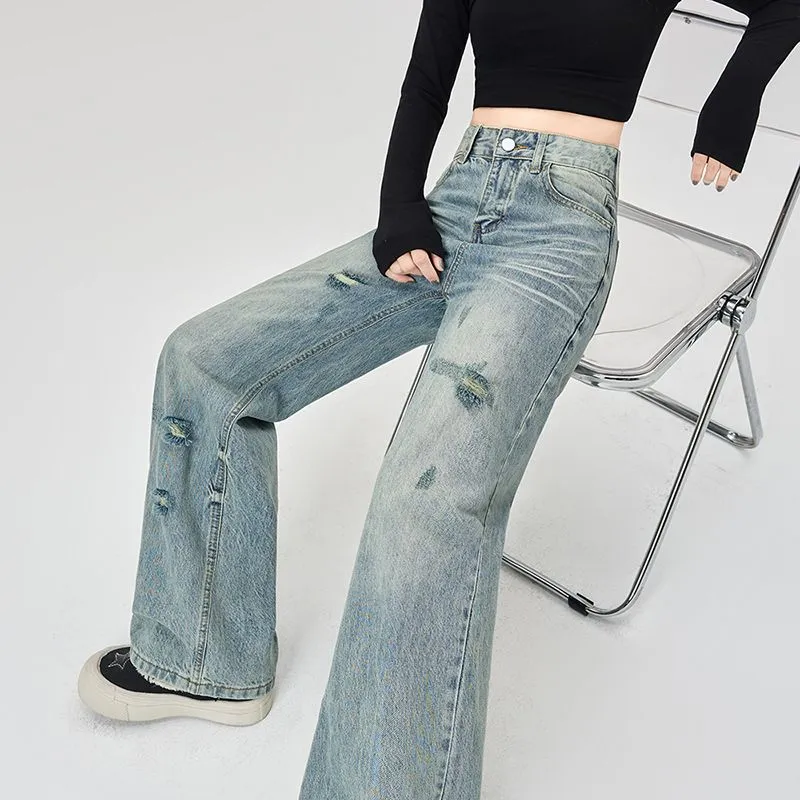 Shuhao Bai Jeans Women's Vintage Blue-4