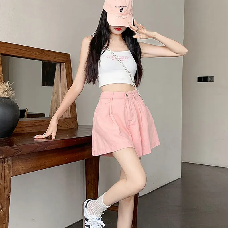 Shuhao Bai Denim Short Skirts Women's-5