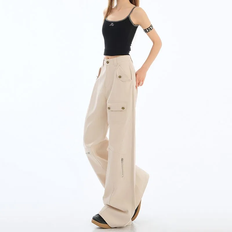 Shuhao Bai Cargo Pants Women's Coffee-3