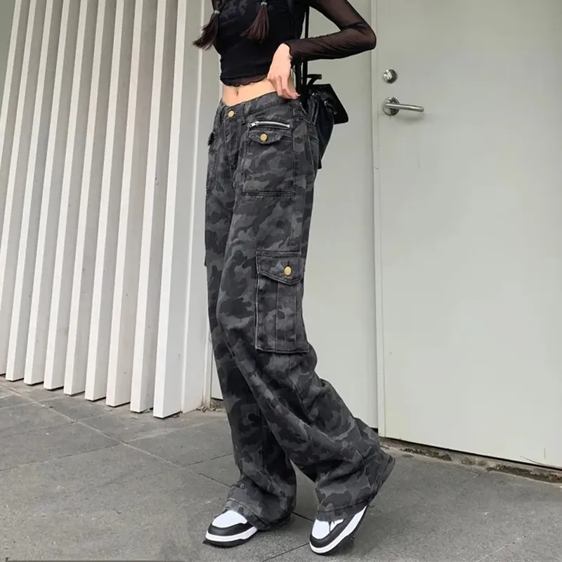 Shuhao Bai Cargo Pants Women's Camouflage-4