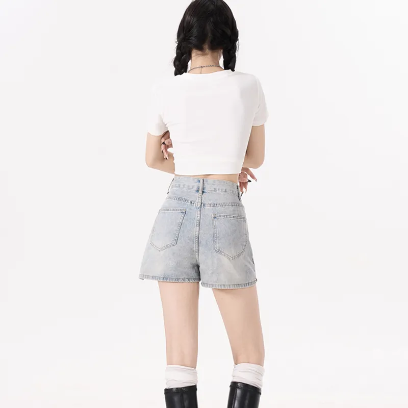Shuhao Bai Denim Shorts Women's-1