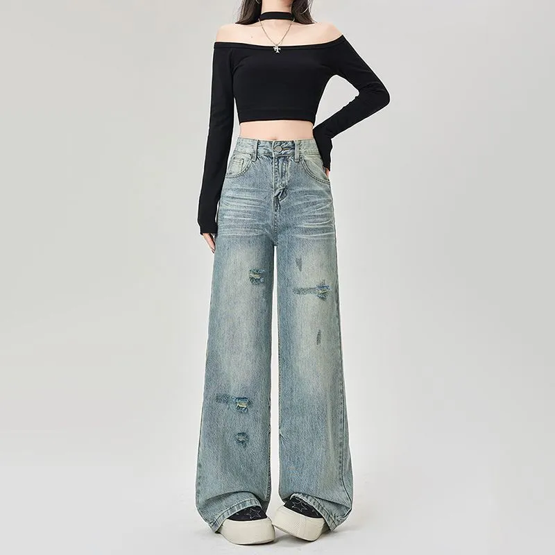 Shuhao Bai Jeans Women's Vintage Blue-2