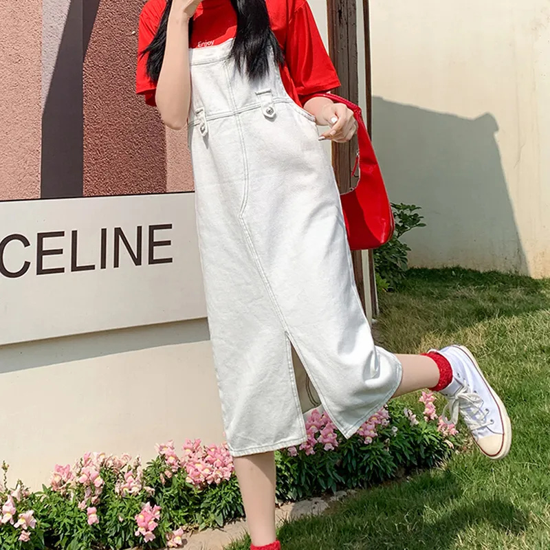 Shuhao Bai Denim Long Skirt Women's-3