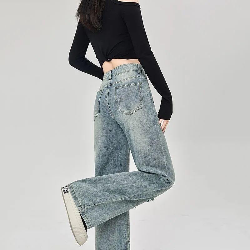 Shuhao Bai Jeans Women's Vintage Blue-1