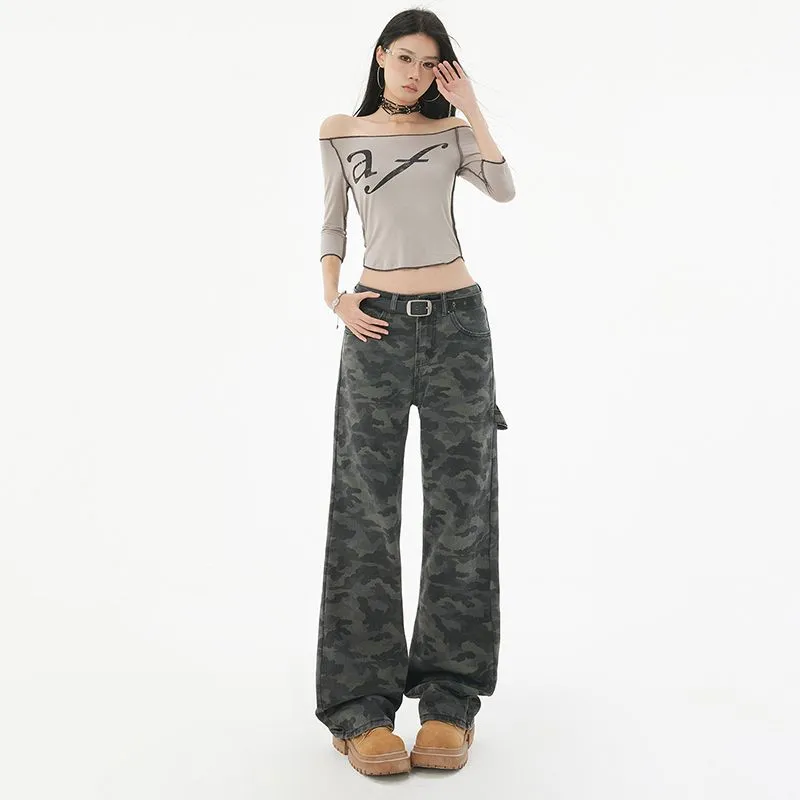 Shuhao Bai Pants Women's Camouflage-3