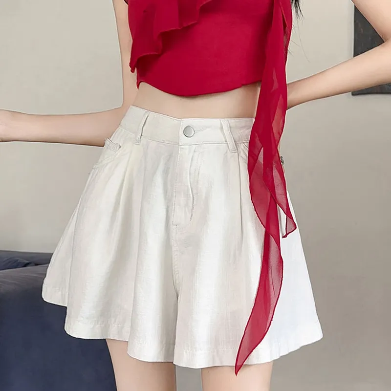 Shuhao Bai Denim Short Skirts Women's-8