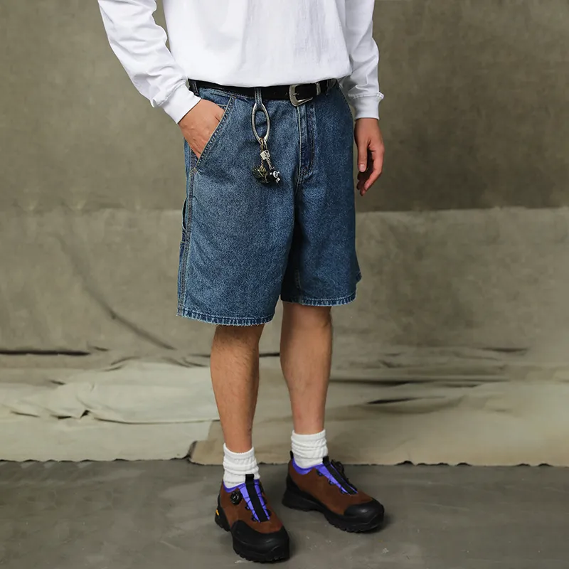 Unblank Denim Shorts Unisex Blue-5
