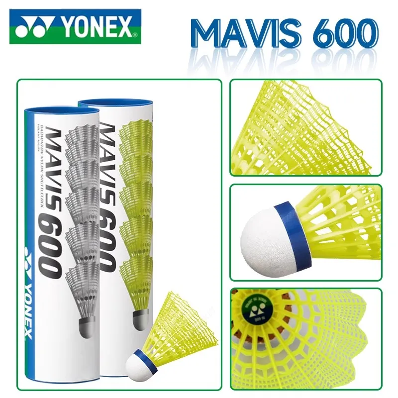 YONEX M600 Nylon Shuttlecock 6 Pack Nylon Training Outdoor & Indoor Shuttlecocks-4