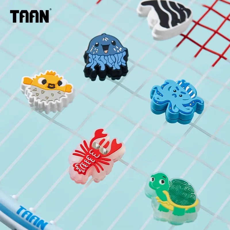 TAAN Tennis Racket Shock Absorbers Silicone Ocean Collection T052 6 Pack-2