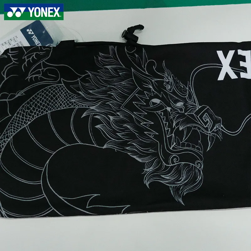 YONEX Badminton Racket Bags 1-2 Pcs Simple And Stylish Shoulder Bag Black Dragon Pattern Unisex-3