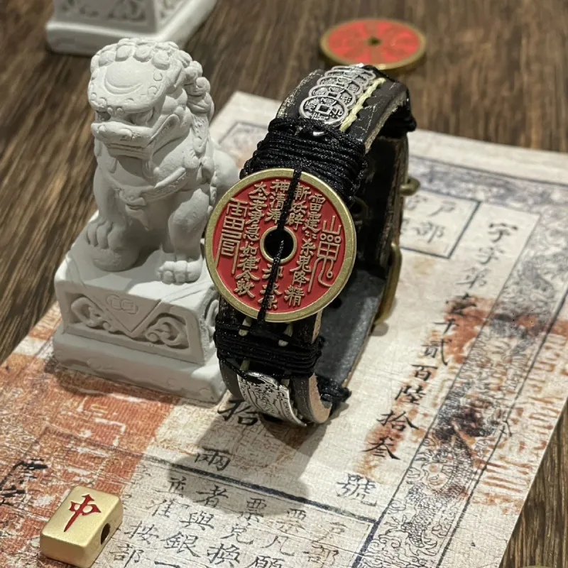 JIBAINANXI Alloy Leather Wristbands Unisex-1