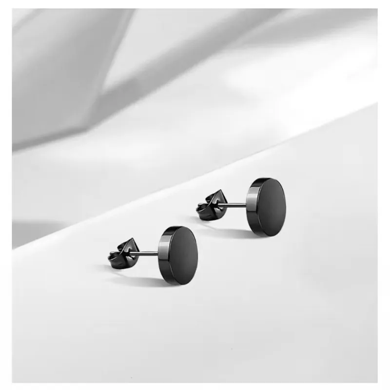 JIBAINANXI Stainless Steel Stud Earrings Unisex-3