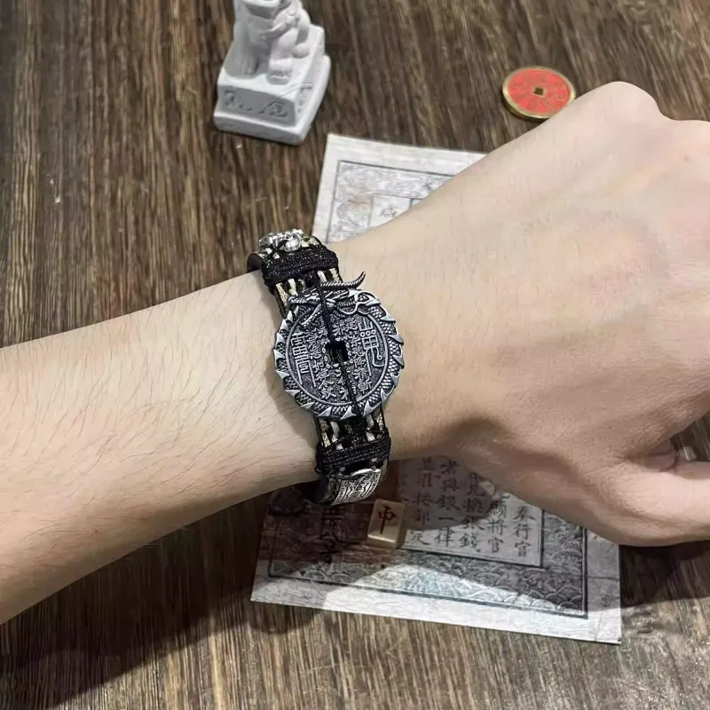 JIBAINANXI Alloy Leather Wristbands Unisex-3