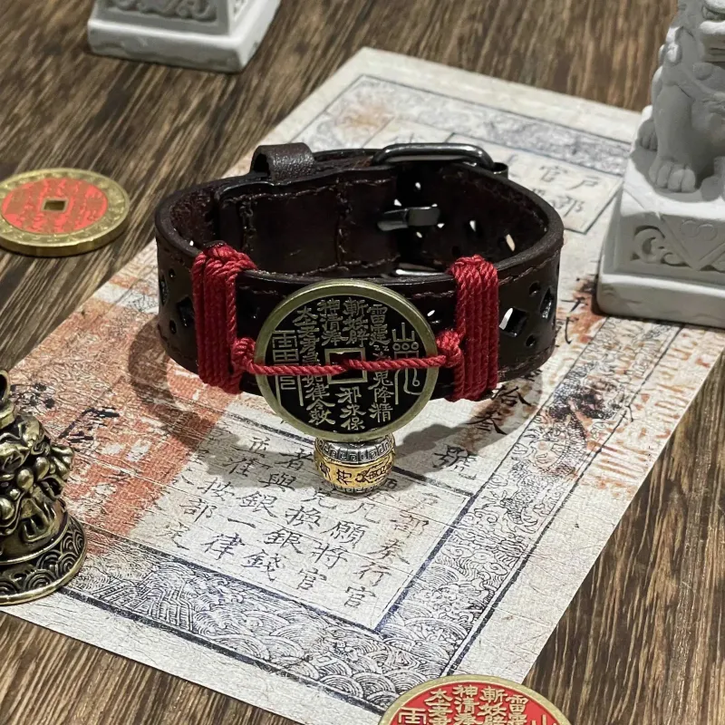 JIBAINANXI Alloy Leather Wristbands Unisex-3