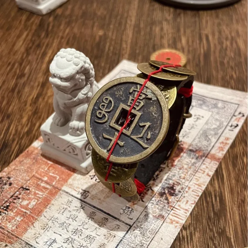 JIBAINANXI Copper Alloy Leather Wristbands Unisex-1