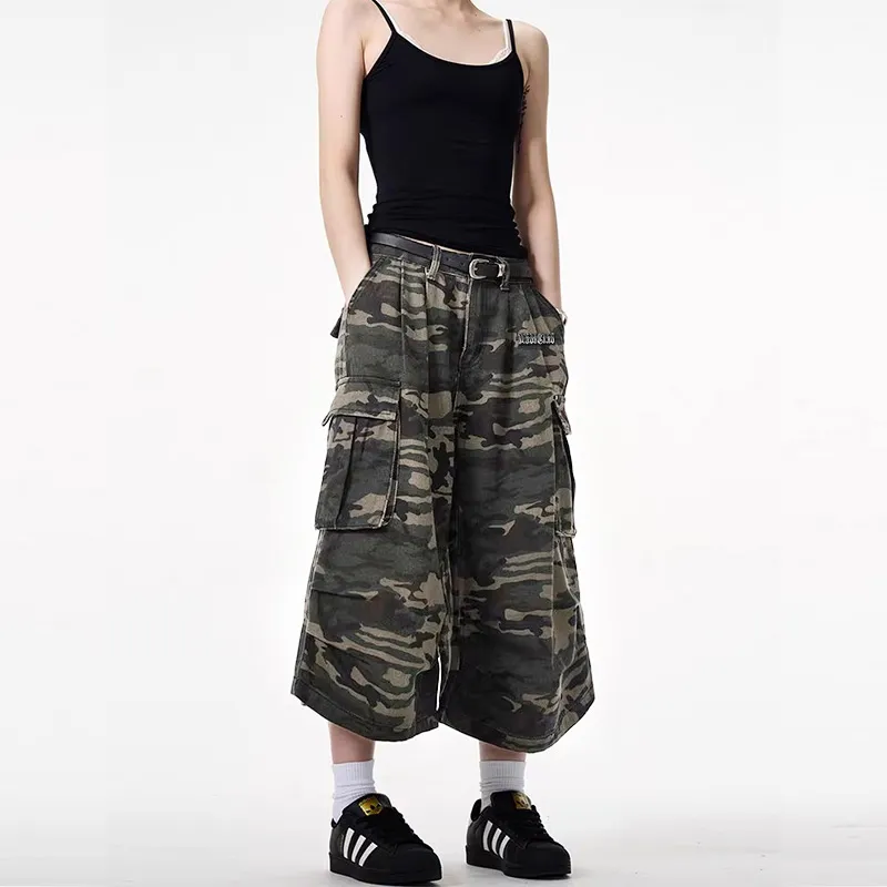 Double Dealer Casual Shorts Unisex Camouflage-8
