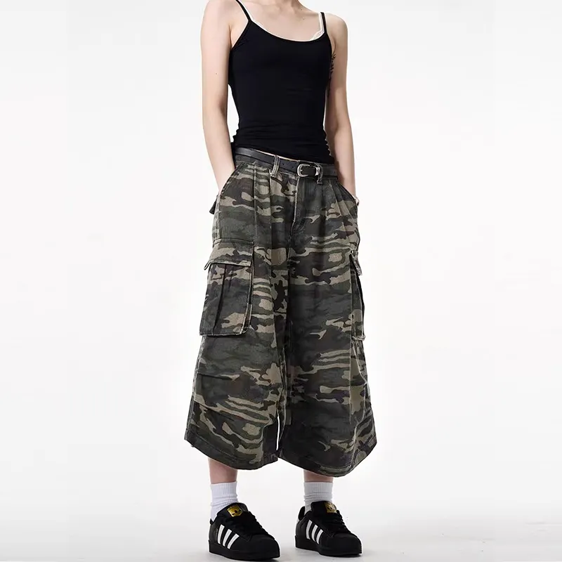 Double Dealer Casual Shorts Unisex Camouflage-3