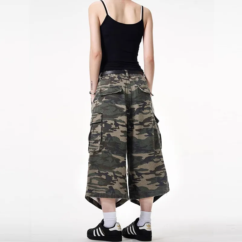 Double Dealer Casual Shorts Unisex Camouflage-4