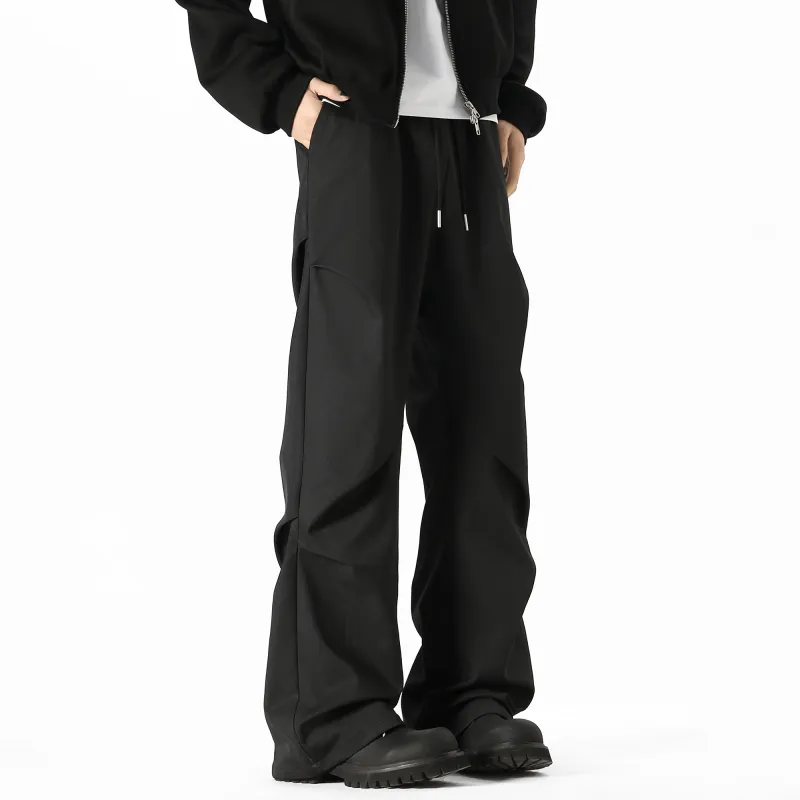 TESTUNG Casual Pants Unisex Black-9