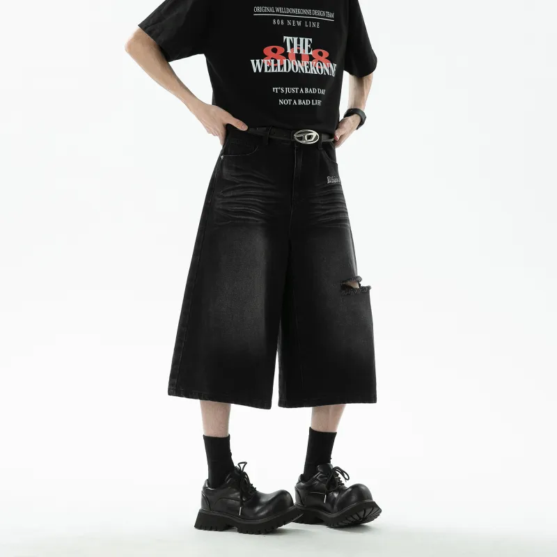 Double Dealer Denim Shorts Unisex-4
