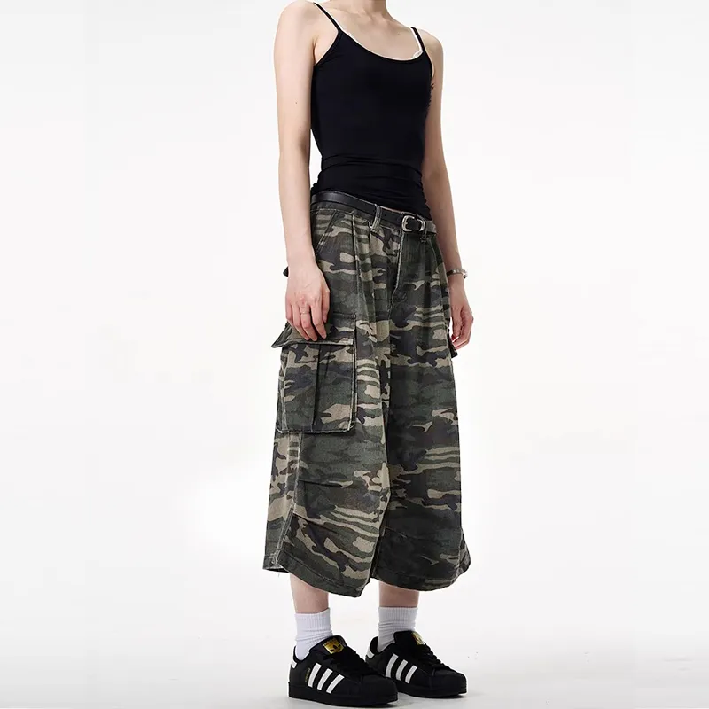 Double Dealer Casual Shorts Unisex Camouflage-5