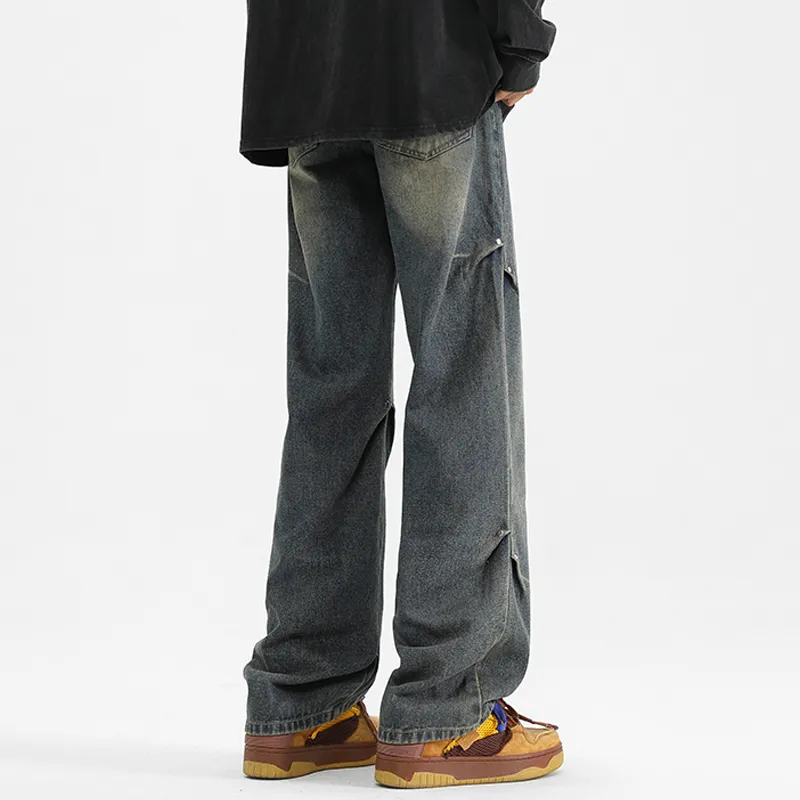 PAINT STAIN Jeans Unisex Dark Purple-596