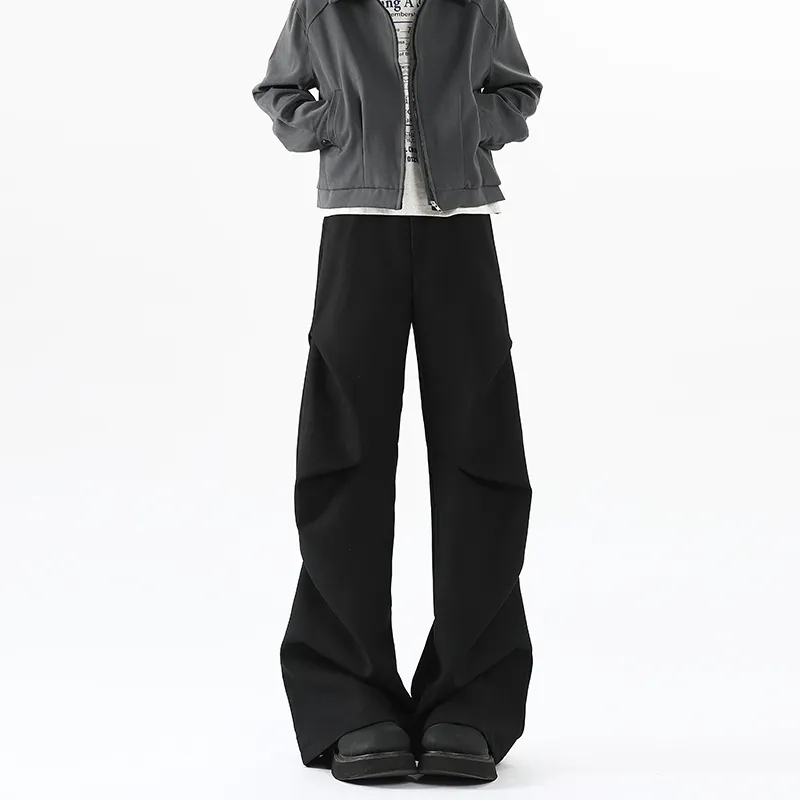 TESTUNG Casual Pants Unisex Black-3