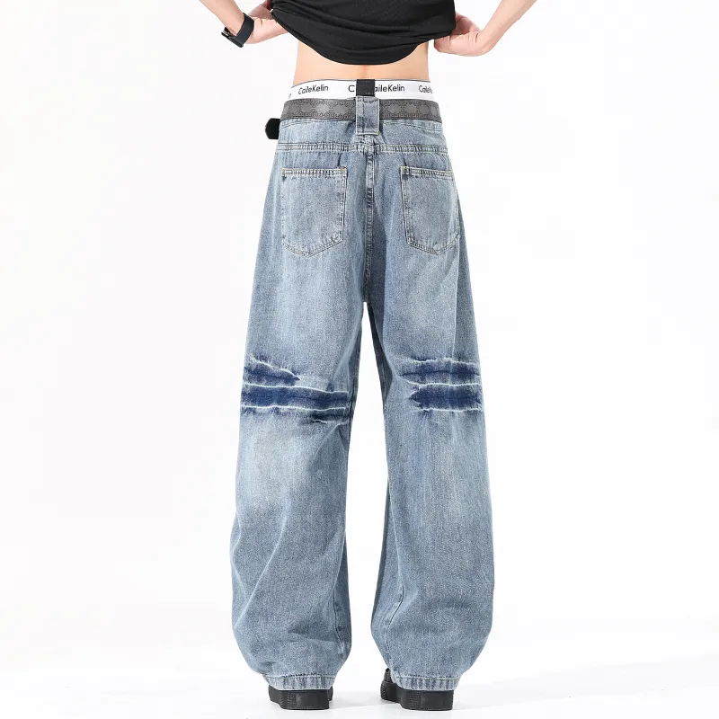 Double Dealer Jeans Unisex Blue-3