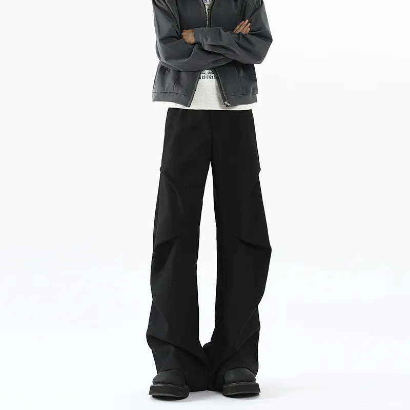 TESTUNG Casual Pants Unisex Black-4