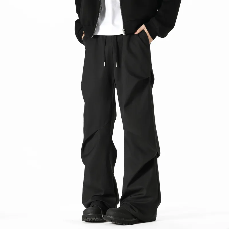 TESTUNG Casual Pants Unisex Black-8