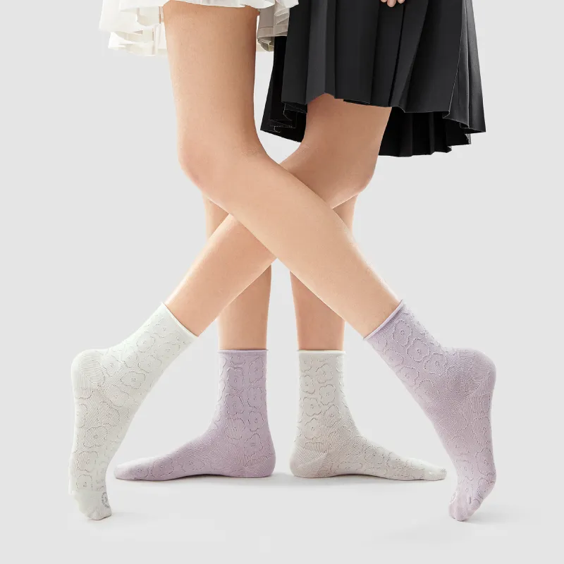 Bananain Mid Calf Socks Women's 4 Pack-6