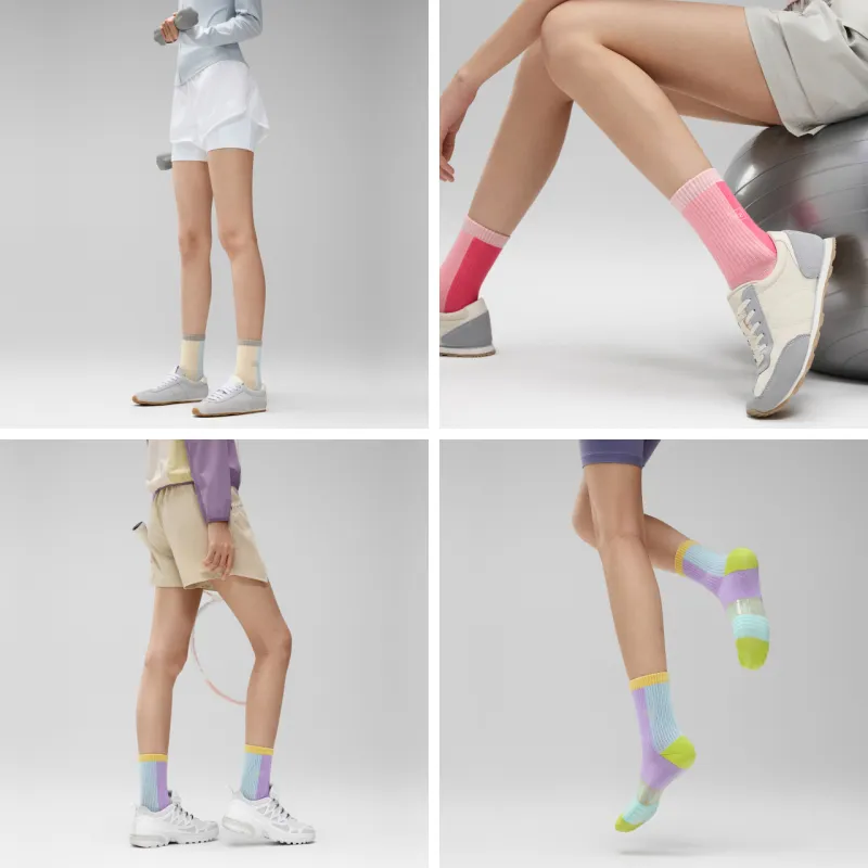 Bananain Mid Calf Socks Women's 3 Pack-4