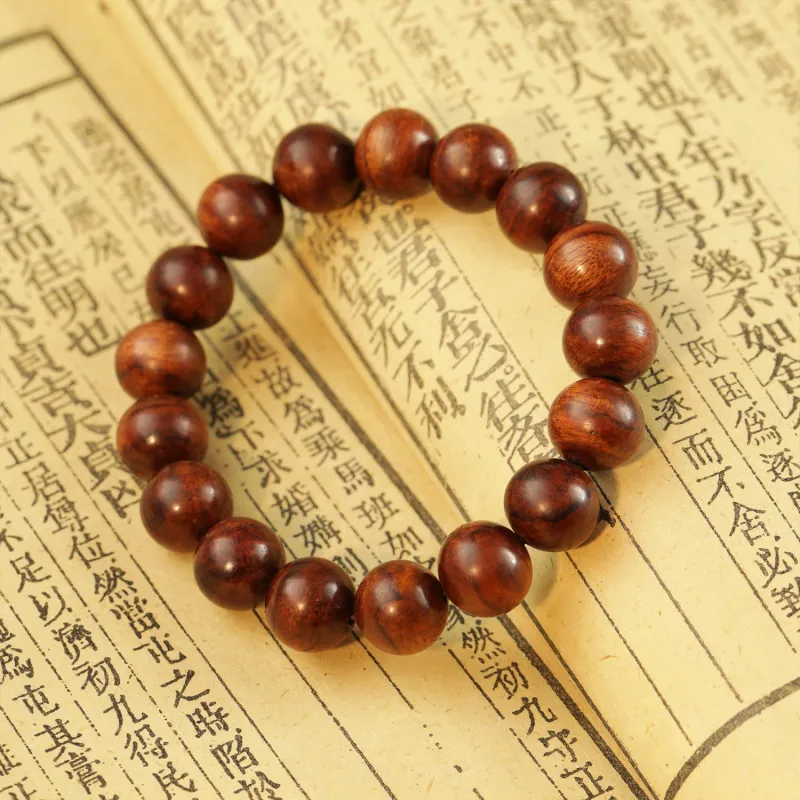 Three Treasures Huanghuali Bracelets Unisex-3