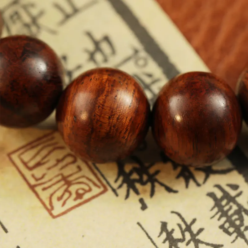Three Treasures Huanghuali Bracelets Unisex-4