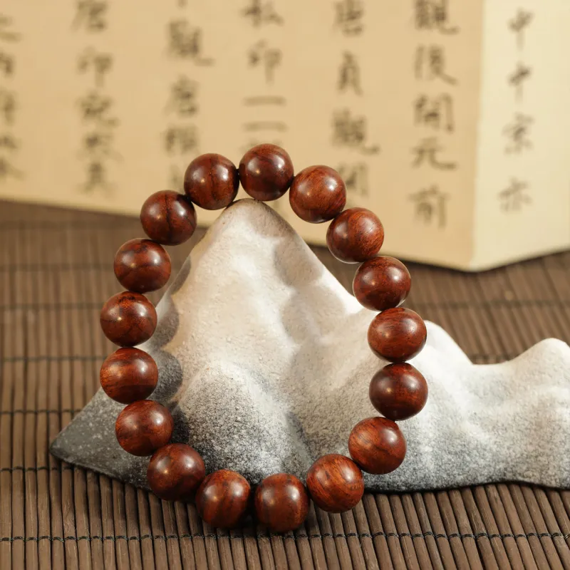 Three Treasures Huanghuali Bracelets Unisex-1