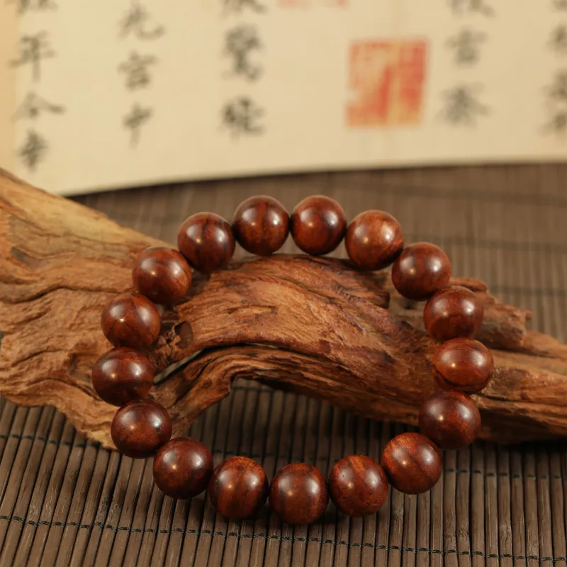 Three Treasures Huanghuali Bracelets Unisex-2