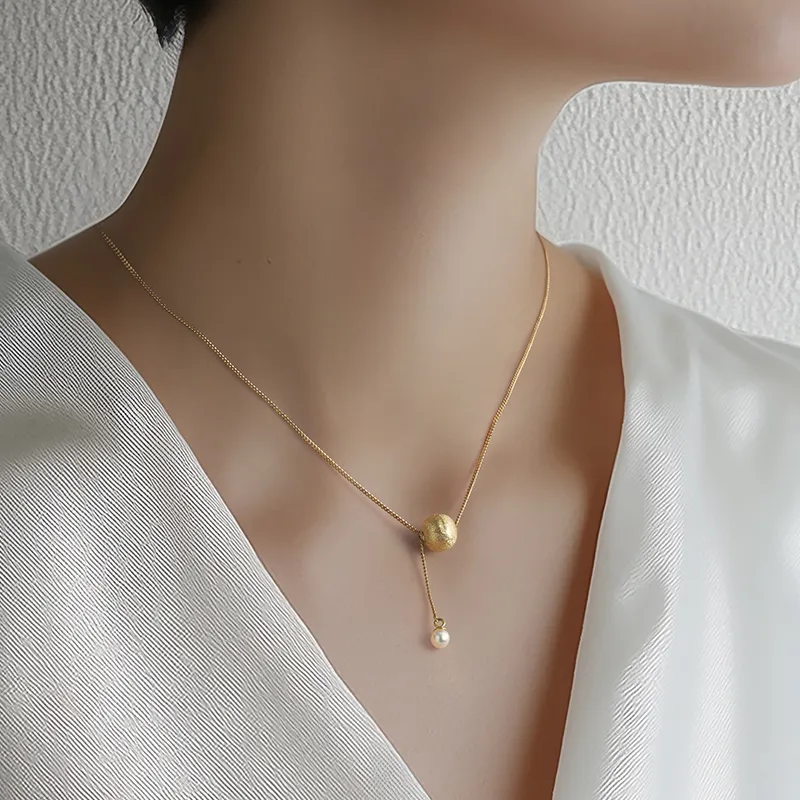 YPYN 925 Sterling Silver Necklaces Women's Gold-2